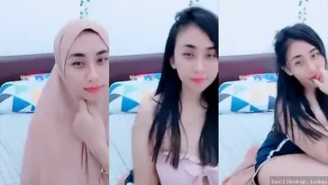 Cewek Hijab Polos Lepas Kendali di Aplikasi Live
